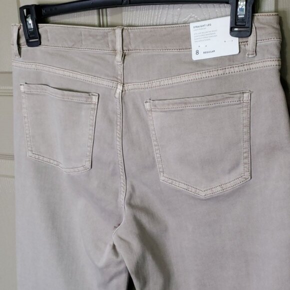 NWT J.Jill Straight leg light porchini color boyfriend  jeans size 8 regular - Picture 8 of 10